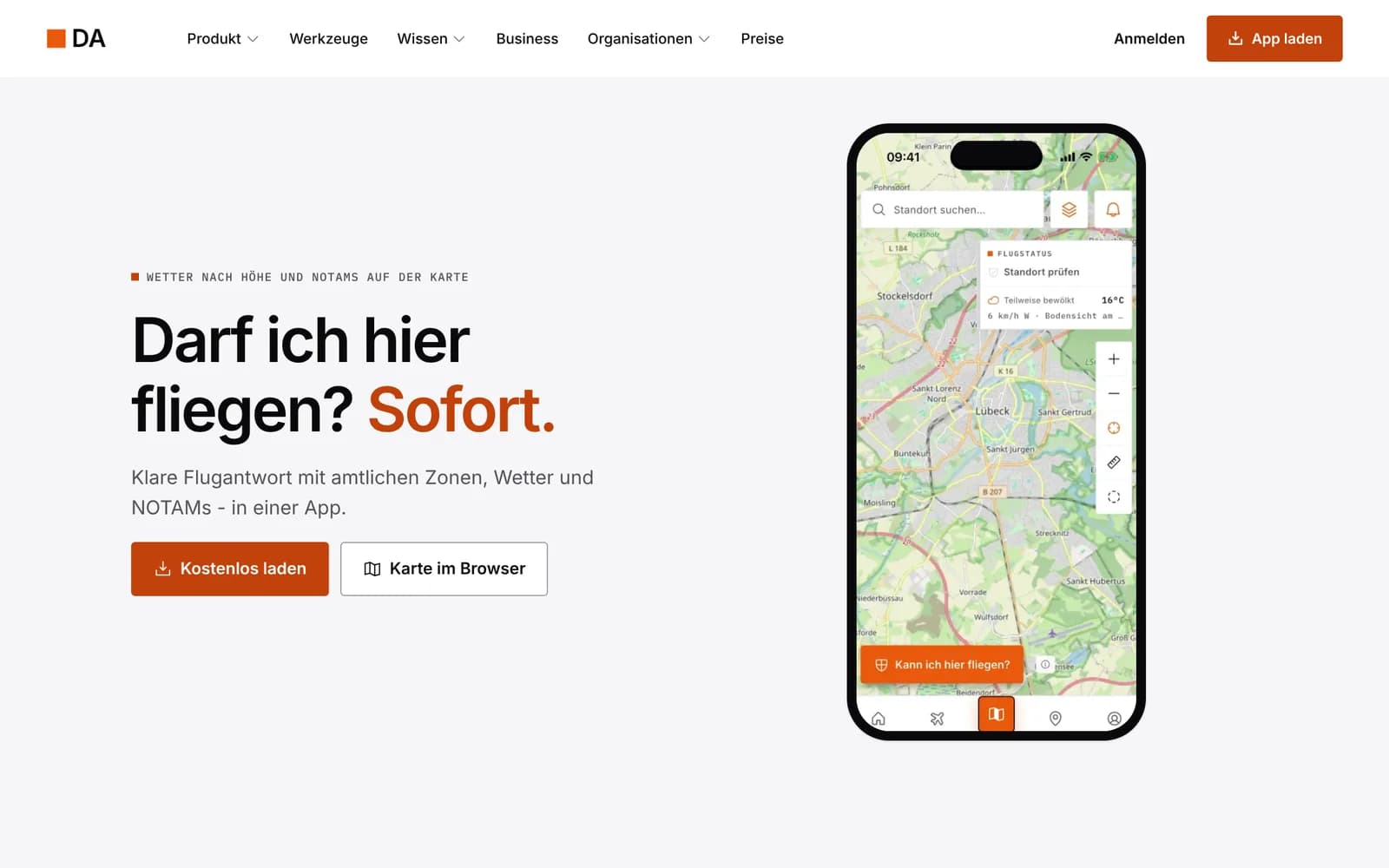 Startseite von DrohnenAtlas