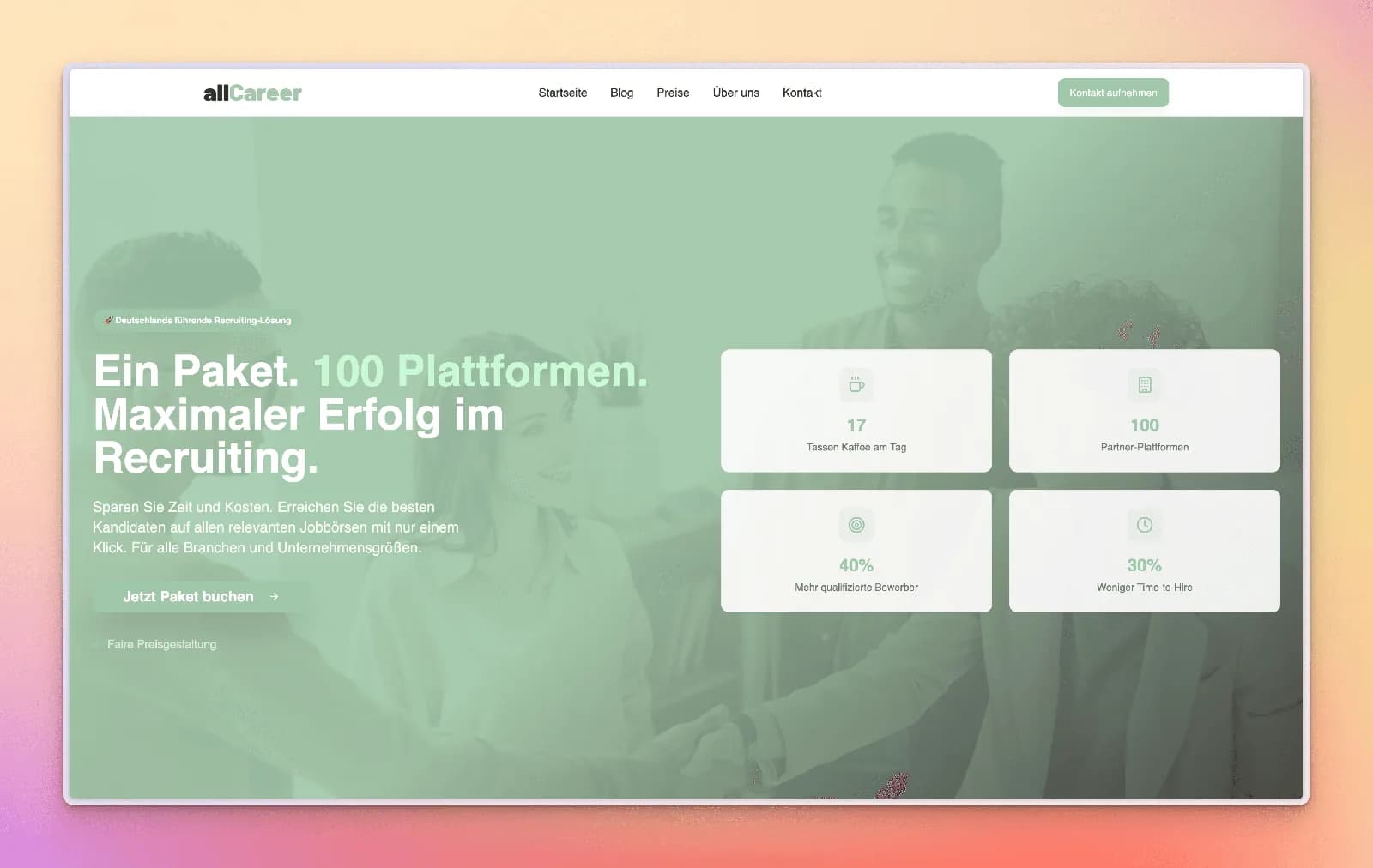 Website von allCareer