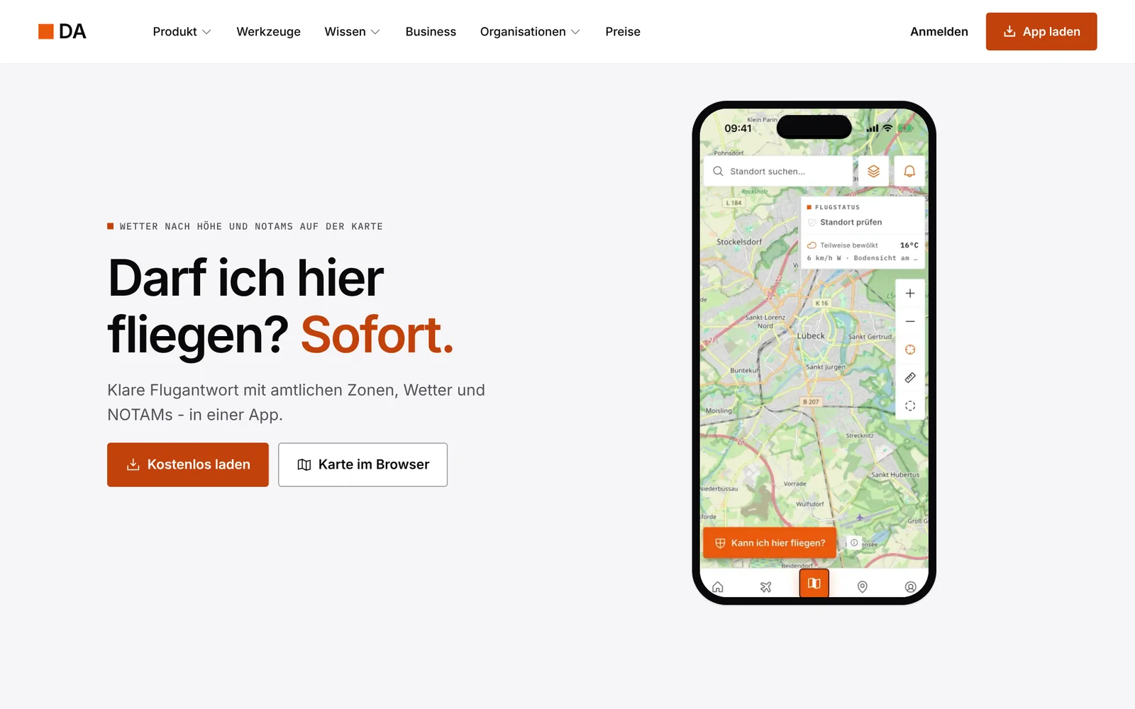 Startseite von DrohnenAtlas